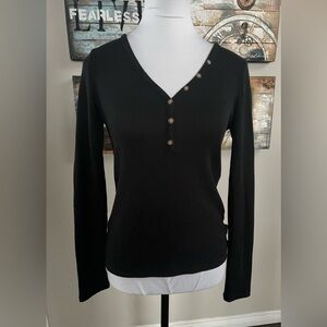 American Eagle Waffle Knit Long Sleeve Henley